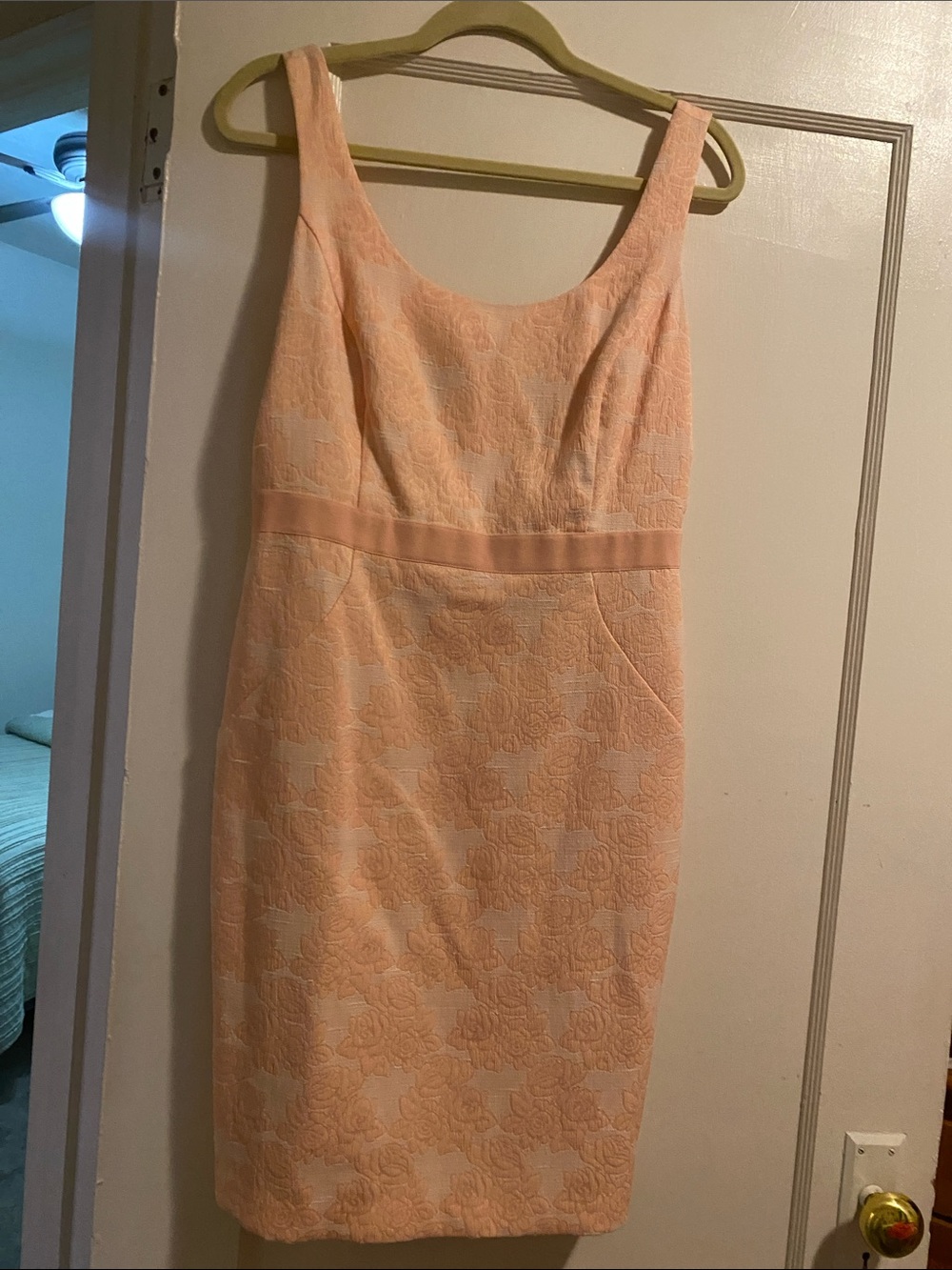 Worthington Peach Lace Midi Sheath Dress